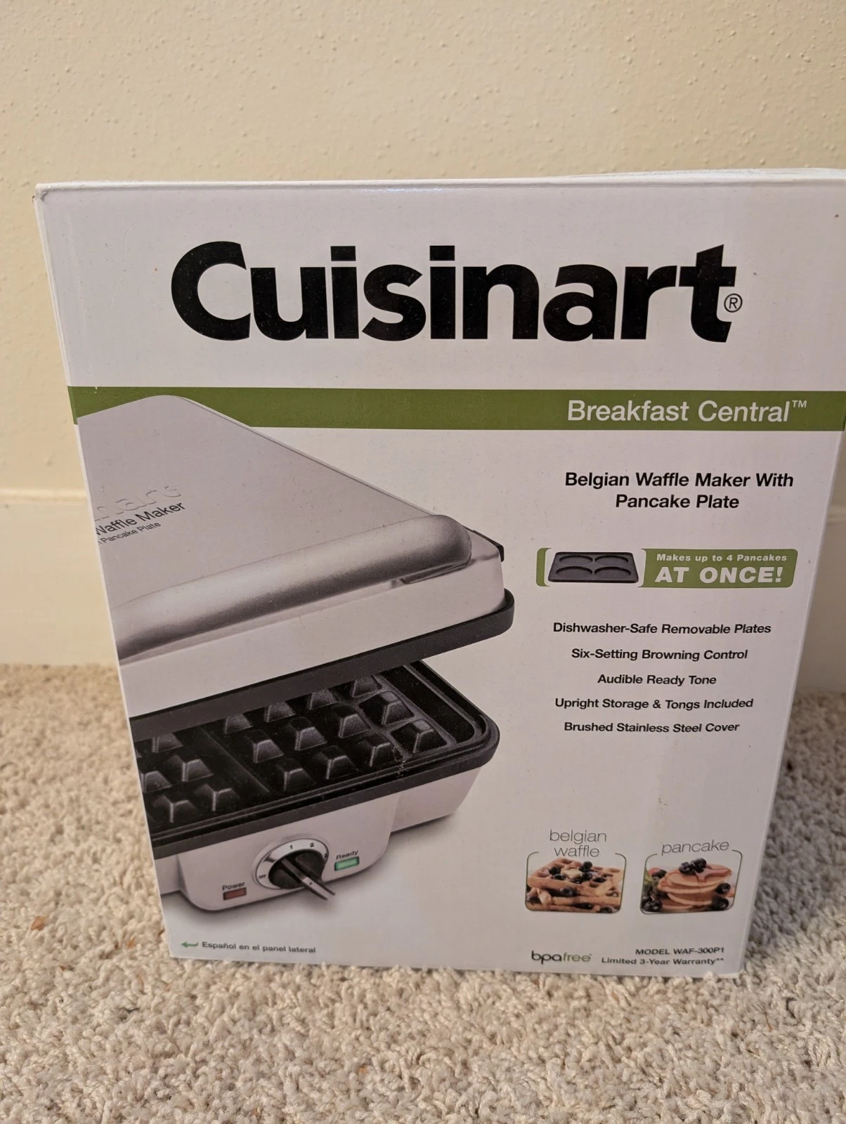 Cuisinart WAF-300P1 Belgian Waffle Maker with Pancake Plates, Brushed Stainless
Opens in a new windo