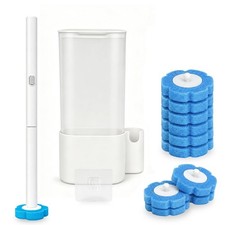 Disposable Toilet Brush with 42 Refills, Toilet Bowl Cleaner Brush with Holde...