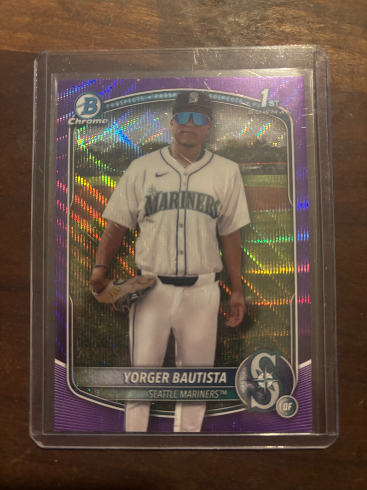 Yorger Bautista 2025 Bowman Chrome /250 Purple - 1st Bowman Seattle Mariners