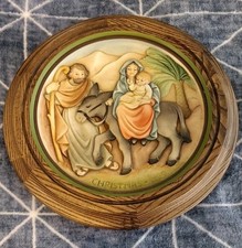 Vintage 1989 Anri Christmas Plate  Flight Into Egypt  Nineteenth Edition Toriart