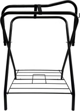 Freestanding Full Size Portable Horse Saddle Rack  folds flat for easy storage