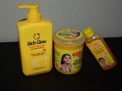Rich Glow Lotion , Yellow SISI Molato SOAP, Teint Jaune CLARIFYING Oil im Set