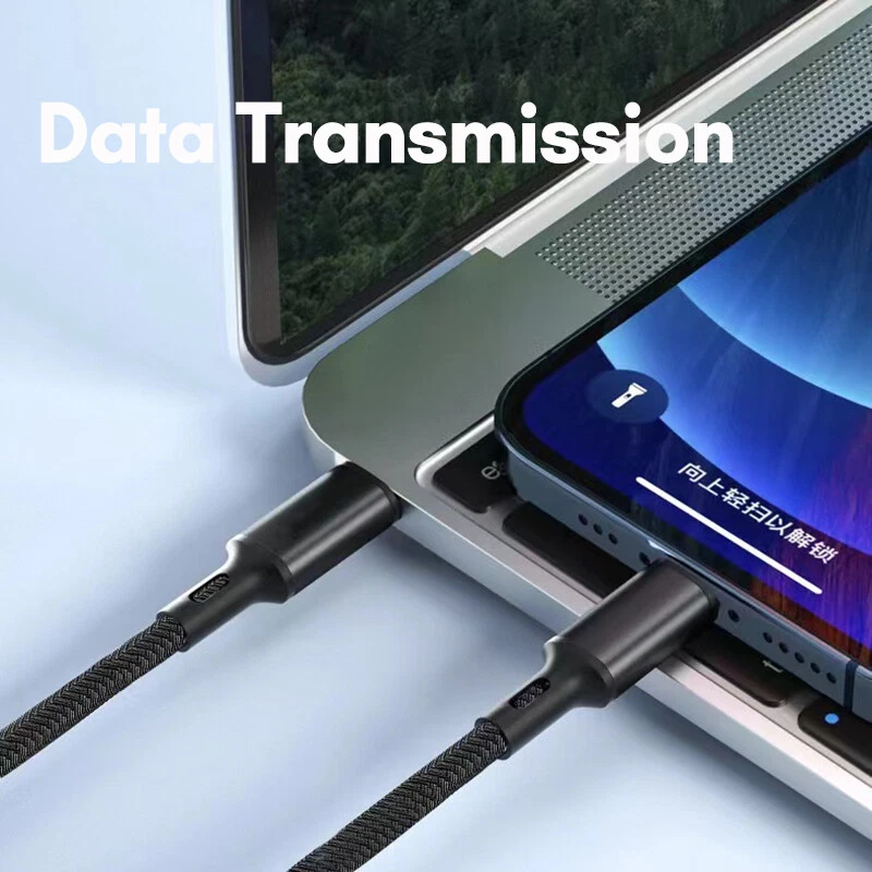 USB C To USB C Fast Charger Dual Type C Charging Data USB Cable 2M 1M - Image 2 of 4