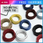 24pk Hair Ties Thin Elastic Metal Free Girls School Hair Accessories 11 Colours