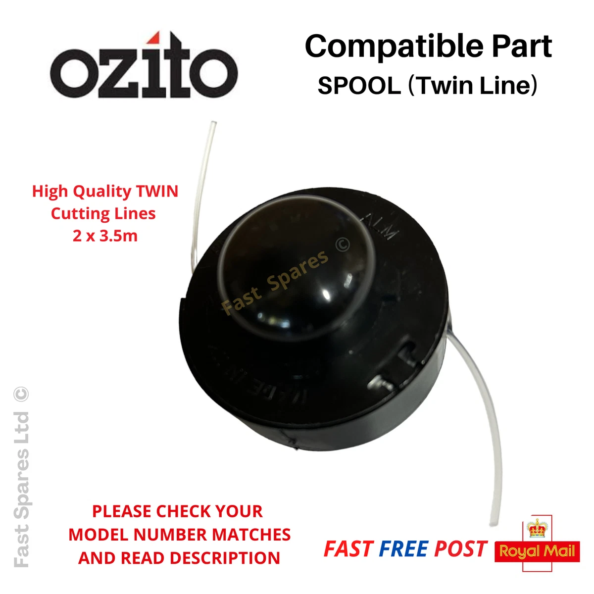 OZITO LTR 3725U Spool Line Strimmer Grass Edge Trimmer FAST POST