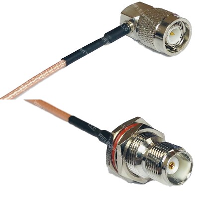 RG316 TNC Male Angle to TNC FEMALE BULKHEAD RF Cable Rapid-SHIP LOT