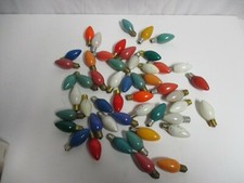 50 Vintage Christmas Lights GE C-9 C9 Bulbs USA Old Tested