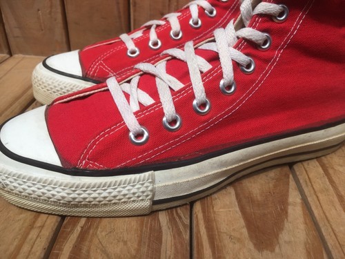 VTG 80’s Rare Chuck Taylor All Star Converse Red Made In USA sz 6.5 UK 5.5 - Picture 13 of 17