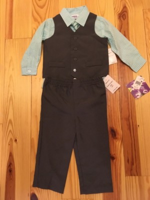4 pièces enfants garçons blazer gilet chemise pantalon ensemble formel manches longues