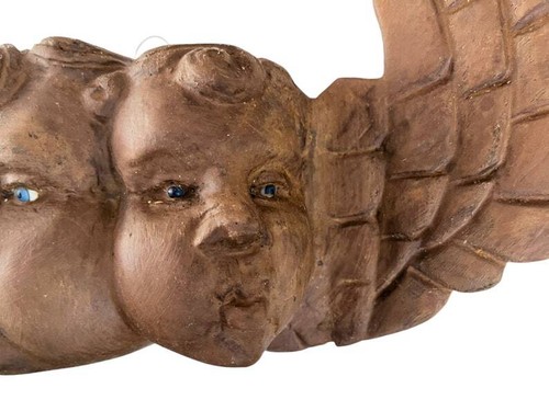 Maschera ANGELO messicano, tre facce cherubino, cachetone, guance paffute occhi di vetro #6 - Foto 6 di 6