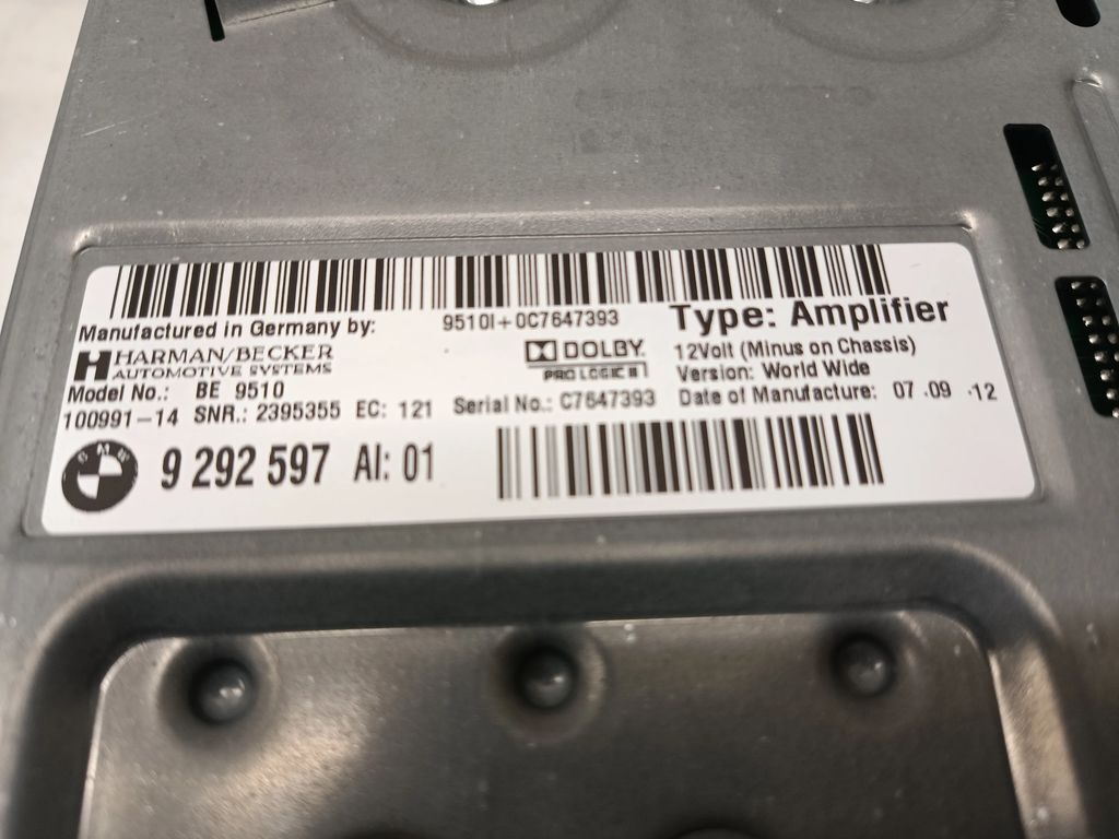 BMW 5 F10 F11 2013 Sound amplifier 9292597 NAR103894 | eBay