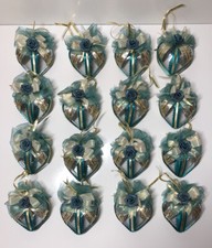 Lot of 43 Heart Shaped Christmas Ornaments