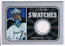 2006-07 O-PEE-CHEE SWATCHES MARC DENIS JERSEY 1 COLOR TAMPA BAY LIGHTNING #S-MD
