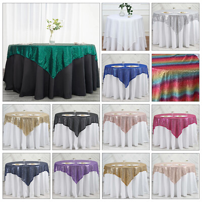 Pailletten Tischüberzug Deko Tischdecke für Hochzeit Geburtstag Partys