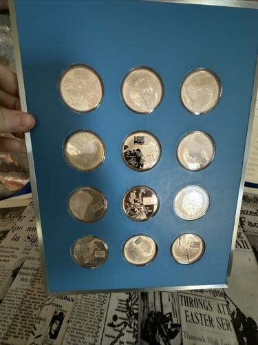 Franklin Mint Grandi Vittorie Americane 24 SLD Medaglie Bronzo GUERRA CIVILE MILITARE - Foto 14 di 23