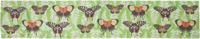 Tapestry Table Runner 13 x 72in Butterfly Ferns Made in the USA