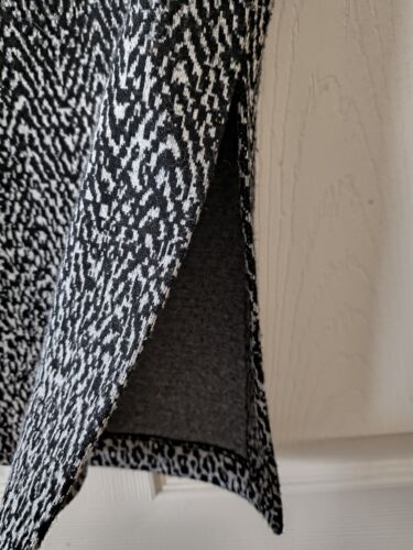 Lisette Montreal L Pull On Skirt L Black Gray A-line Stretch - Picture 3 of 5