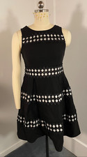 Black Sleeveless Lace Detail Dress