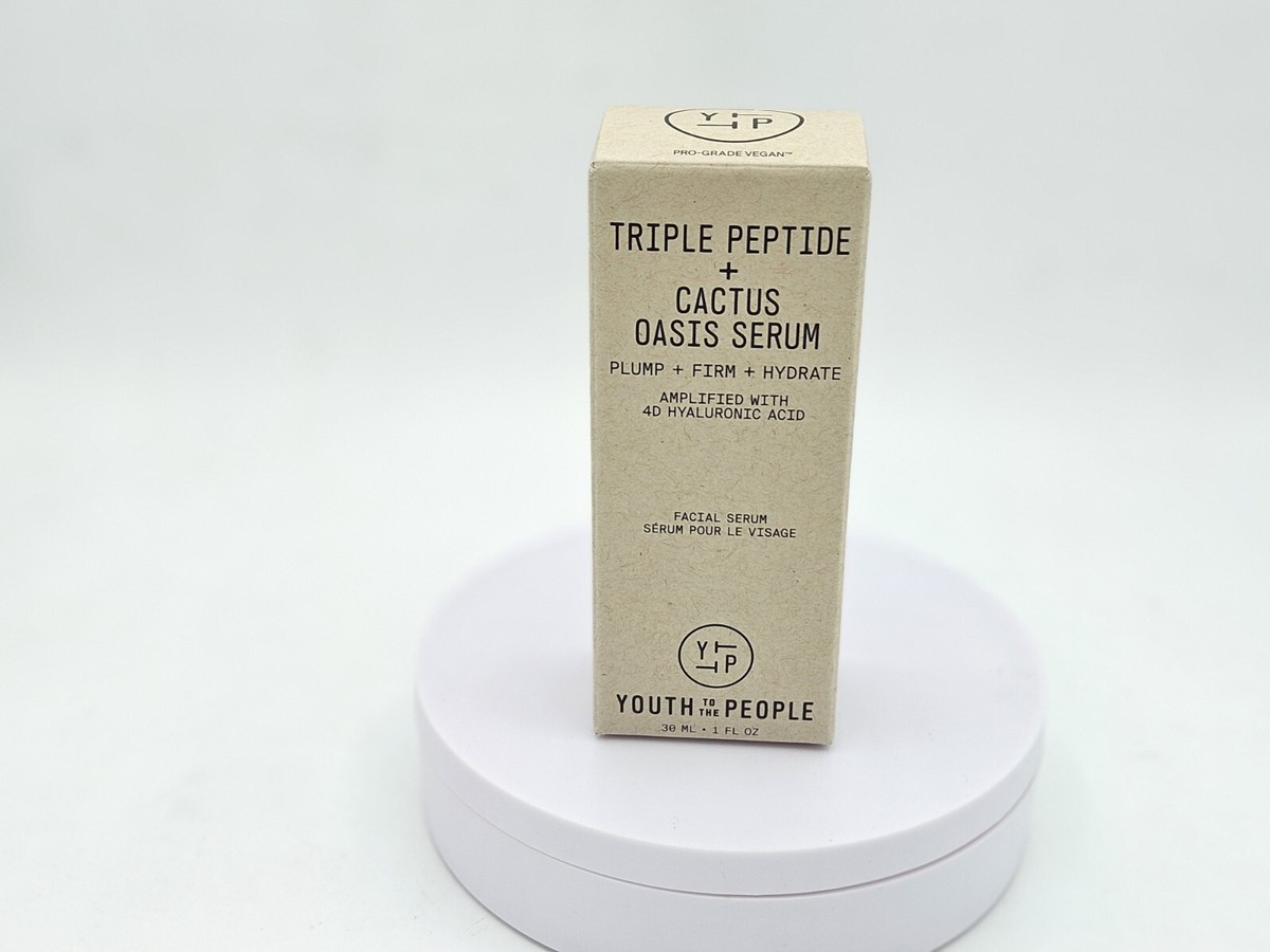 YOUTH TO THE PEOPLE Triple Peptide + Cactus Oasis Serum 1 oz New In Box |  eBay