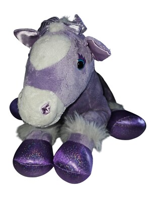 Build-a-Bear Sparkle Purple PONY Horse Princess RETIRED BAB 15'' Blue eyes