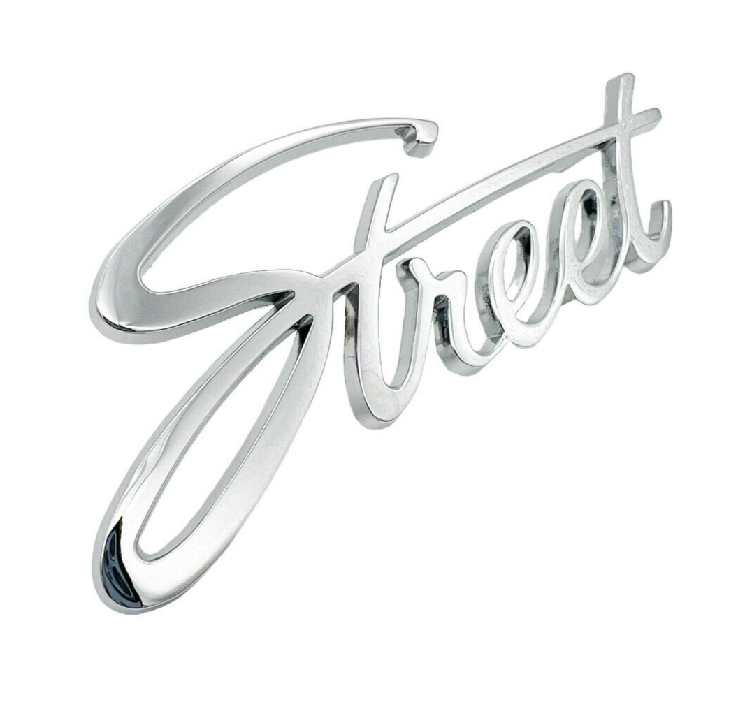Pro Street Emblems Universal Custom Chrome Pro Street Emblem For Hot Rods & More | eBay