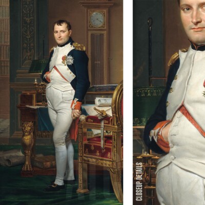 24W''x40H'' EMPEROR NAPOLEON BONAPARTE IN HIS STUDY by JACQUES-LOUIS DAVID CANVAS