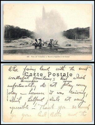 FRANCE Postcard - Parc de Versailles, Bassin d'Apollon et le Canal P16