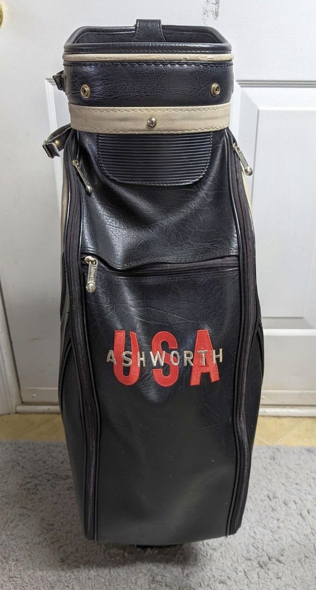 Ashworth Golf Wear Vintage Logo Faux Leather Golf Cart Bag