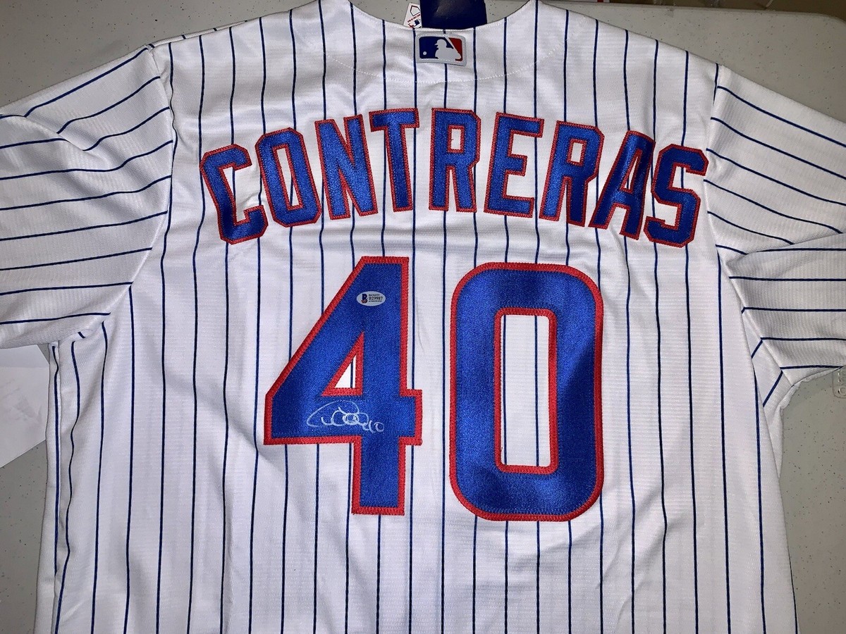 WILLSON CONTRERAS Signed Autographed Cubs Home Jersey BAS Beckett CoA 🔥🔥