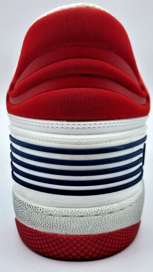 Gucci Basket Demetra Men's Distressed Sneakers White/Red/Blue UK12.5 US13 $950 thumbnail 16