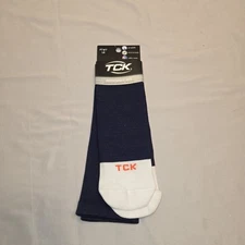 TCK Multisport Pro socks ProDRI PTWT LG Blue white antimicrobial USA made NEW
