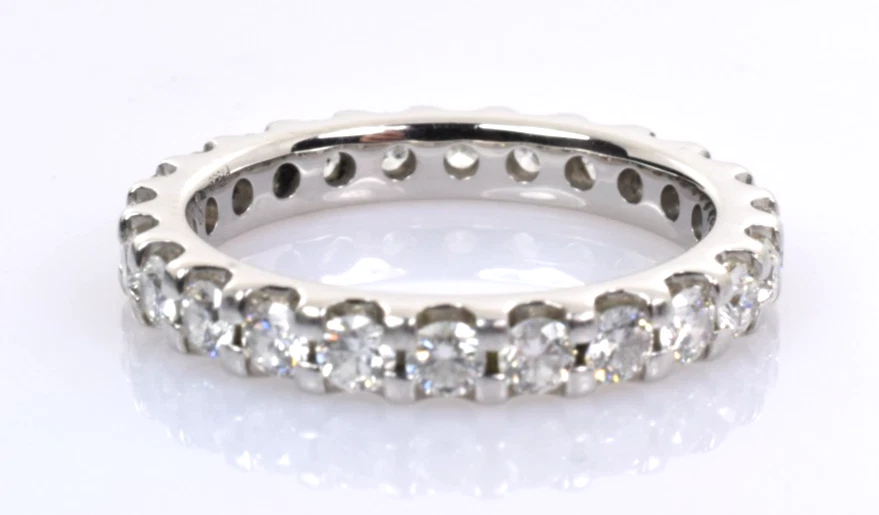 Diamond Infinity Band Ring in Platinum 1.00 Carats Size 5 - Image 2 of 4