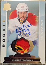 2014-15 Vincent Trocheck The Cup RPA Rookie Patch Auto Jersey Nice Patch 30/249
