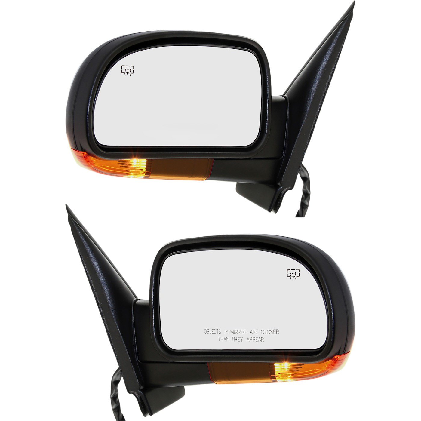Power Heated Amber Signal Mirror Pair Set for Trailblazer Envoy Bravada Rainier