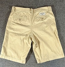 Polo Ralph Lauren Chino Shorts Youth Boys 18 Flat Front Khaki Tan Cotton Preppy