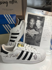 Run dmc Darryl adidas Superstar Signed White Black Leather with provenance  