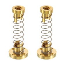 2Pcs Anti Backlash Spring Loaded Nut 2mm Pitch, 4 Start, 8mm Lead, 3.5mm Holes 