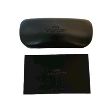 Coach Black Sunglasses Eyeglass Case Hard Clamshell with Cleaning Cloth Only