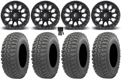 Fuel Vector 14'' Wheels Black 32'' Mongrel SQ Tires Can-Am Renegade Outlander