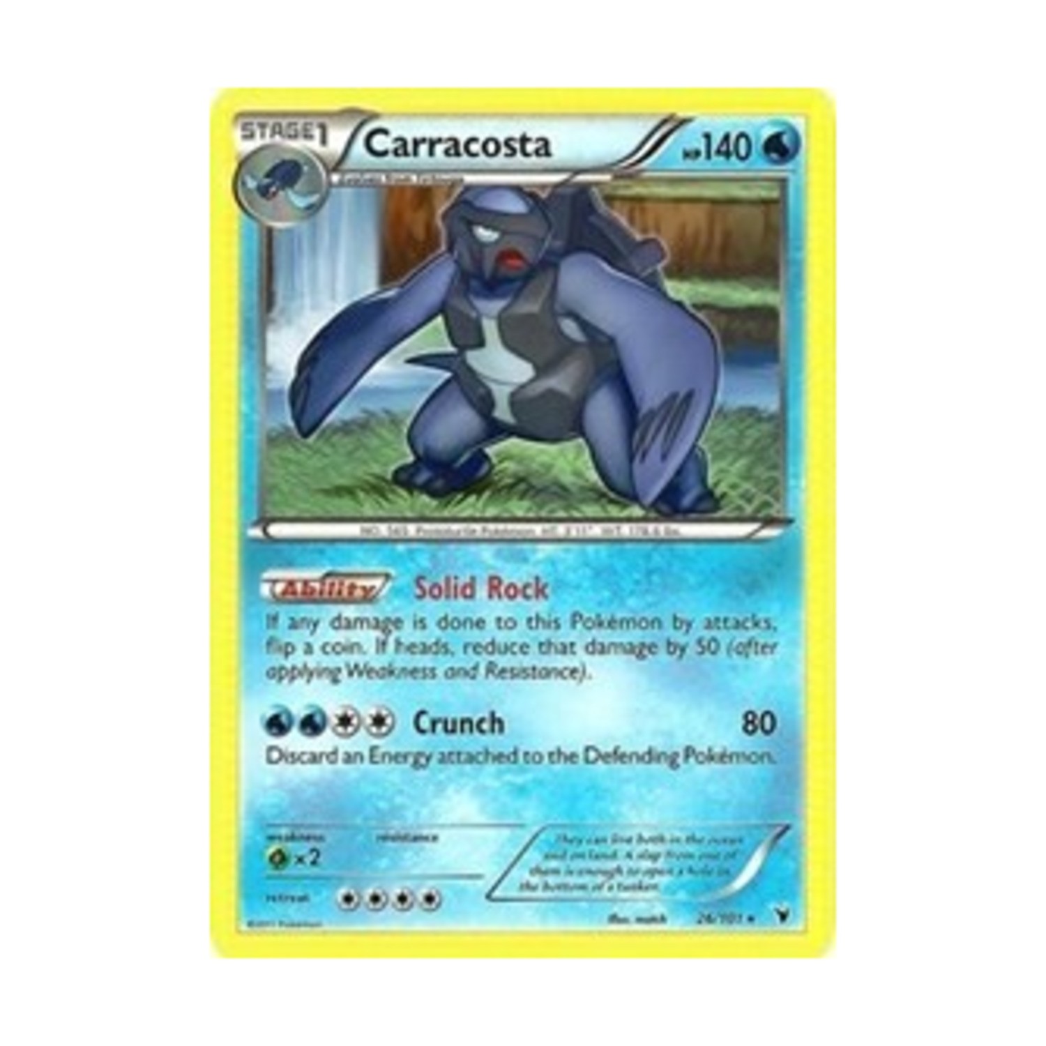 Pokemon Noble Victories Carracosta (R) #26 (Reverse Holo) NM