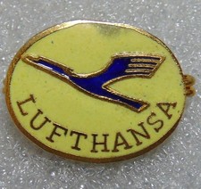 c1980's Lufthansa German Airlines Enamel Pin Badge