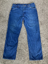 13MWZPW Vintage Wrangler Cowboy Cut Jeans Blue USA Made Fits 32 x 28.5