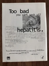 Too Bad You Can’t Wash Off Hepatitis Print Ad Vaccine DHS Immunization 