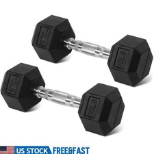 Versatile Hex Dumbbell Set Anti-Slip Grip Adjustable Weight Pair Home Gym New