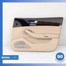 11-18 Audi D4 A8L Front Right Side Interior Door Panel Trim Beige Suede OEM