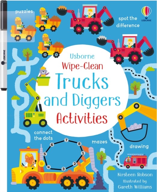Wipe-Clean Trucks and Diggers Activities by Kirsteen Robson (Paperback Book)