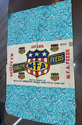 Vintage ''M-F-A'' 100 Lb Printed Feed Sack...St Joseph, MO
