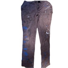 Carhartt Double Knee Work Pants Women s Size 2 Original Fit Blue Paint