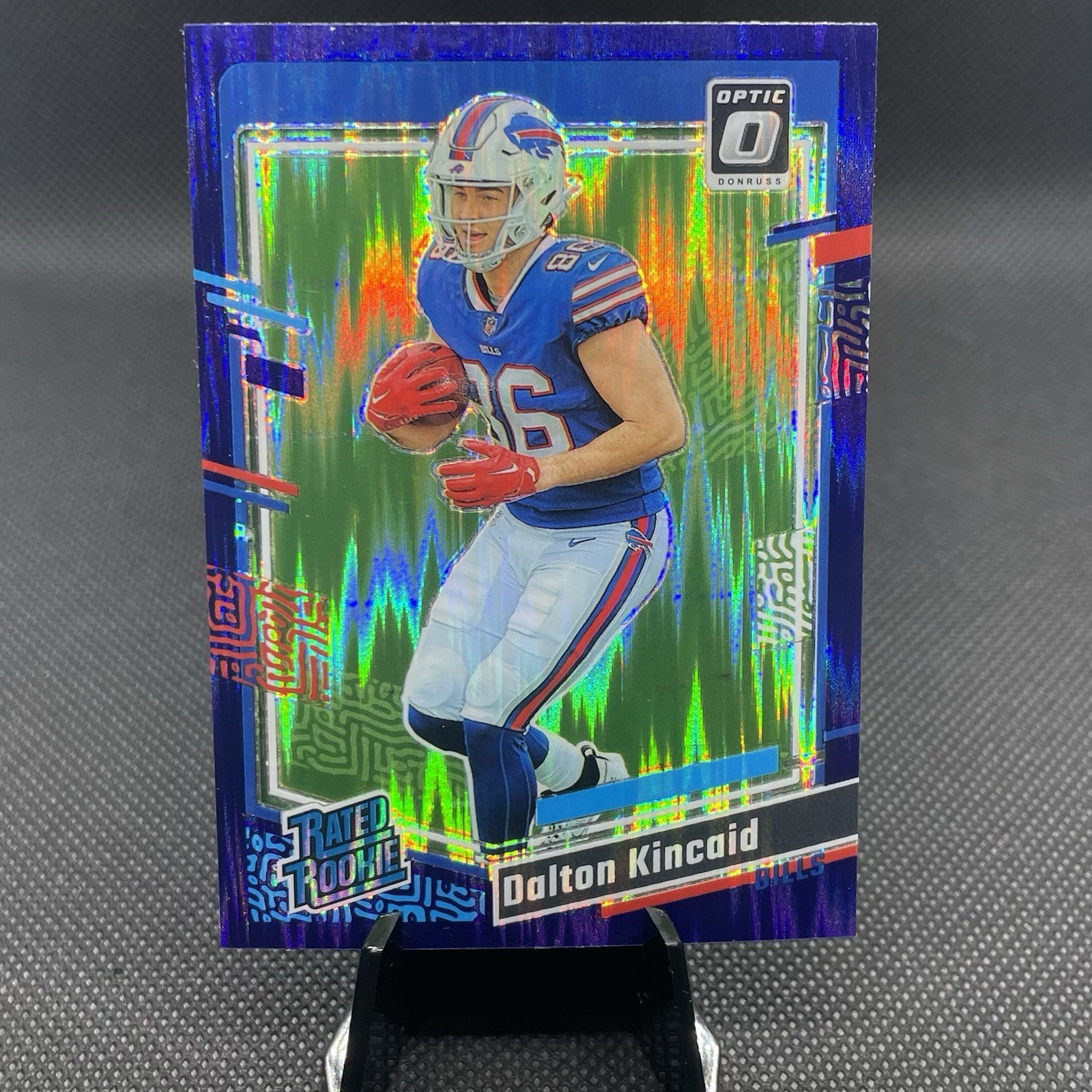 2023 Donruss Optic #211 Purple Shock Dalton Kincaid Buffalo Bills Rated Rookie