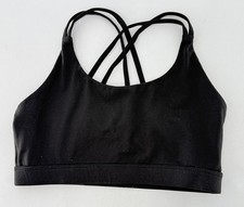 Women  s Black Criss Cross Back Sports Bra Size Small Unbranded
